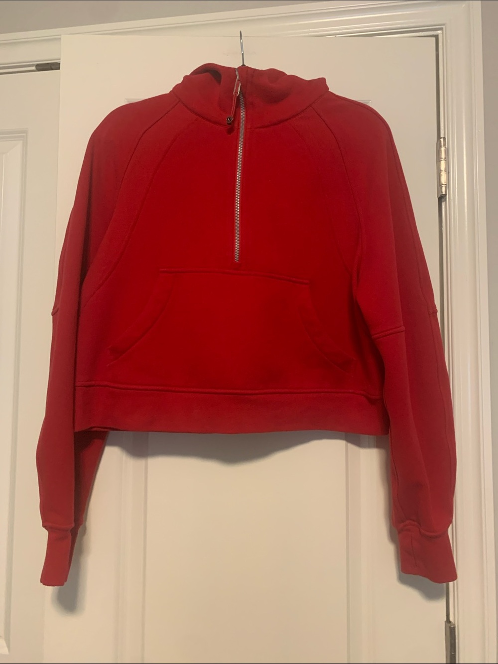 Lululemon College Crimson Half Zip Scuba Hoodie, Sz M/L, Excellent Condition